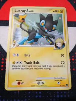 Luxray GL 9/111 Rising Rivals Holo Pokemon TCG Card - L3 - Image 1