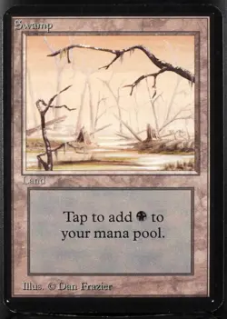 MTG Lands Swamp A & B Alpha 1993 Magic Card - Image 1