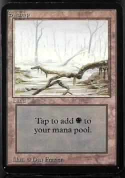 MTG Lands Swamp A & B Alpha 1993 Magic Card - Image 3