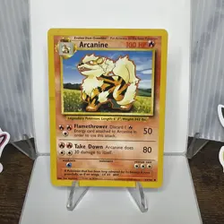 Pokemon Card TCG Arcanine Base Set 23/102 Regular Uncommon ( LP ) - Image 1