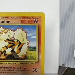 Pokemon Card TCG Arcanine Base Set 23/102 Regular Uncommon ( LP ) - Image 3
