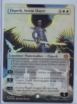 Elspeth, Storm Slayer (Borderless) Tarkir: Dragonstorm Foil - Image 1