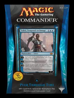 MTG Commander 2014 Peer Through Time Commander Deck w/oversize and Sleeves EDH - Image 1