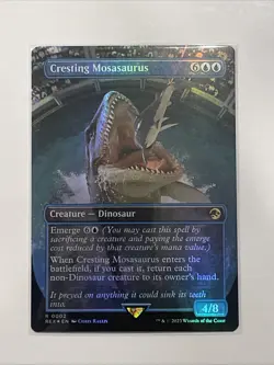 Cresting Mosasaurus Borderless FOIL #2 | REX Jurassic World Collection | MTG - Image 1