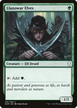 Llanowar Elves 1x FOIL MtG FOIL Dominaria SP/NM - Image 1
