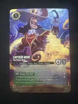 Disney Lorcana Enchanted Captain Hook 215/204 Reign of Jafar Enchanted Foil NM - Image 1