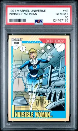 1991 MARVEL UNIVERSE #41 INVISIBLE WOMAN PSA 10 - Image 1