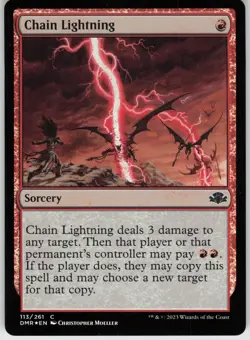 Foil Chain Lightning 113 Dominaria Remastered C NM - Image 1