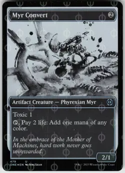 Foil Myr Convert (Showcase) (Step-and-Compleat Foil) 479 Phyrexia: All Will Be O - Image 1