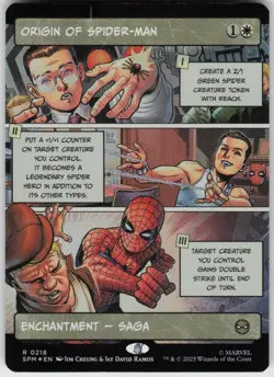 Foil Origin of Spider-Man (Borderless) 218 Marvel's Spider-Man R - Image 1