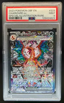 2023 Pokemon SV Obsidian Flames OBF EN Charizard ex #223/197 PSA 9 - Image 1