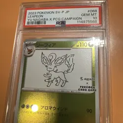 2023 POKEMON JPN YU NAGABA X POKEMON PROMO #068 LEAFEON PSA 10 - Image 3