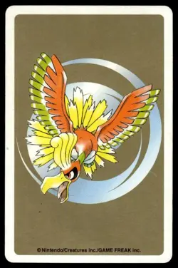 Scyther 8 of Clubs Ho-Oh Poker Deck Pokemon Japanese ~ HP Stained - Image 2