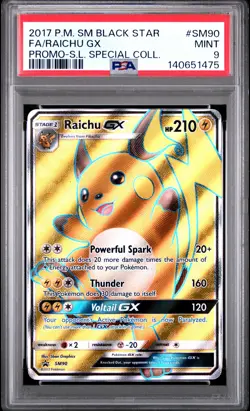 2017 POKEMON SM SHINING LEGENDS SPECIAL COLLECTION FULL ART/RAICHU GX PSA 9 - Image 1