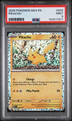 2025 POKEMON M24 EN-MCDONALD'S COLLECTION #002 PIKACHU PSA 9 - Image 1