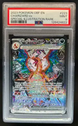 2023 Pokemon SV Obsidian Flames OBF EN Charizard ex #223/197 PSA 9 - Image 1