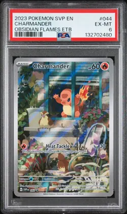 2023 POKEMON OBSIDIAN FLAMES ELITE TRAINER BOX PROMO #044 CHARMANDER PSA 6 - Image 1