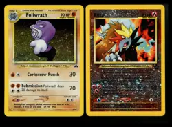 Poliwrath 9/75 Neo Discovery Entei 34 Black Star Promo Vintage Pokemon WOTC - Image 1