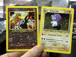 Poliwrath 9/75 Neo Discovery Entei 34 Black Star Promo Vintage Pokemon WOTC - Image 3