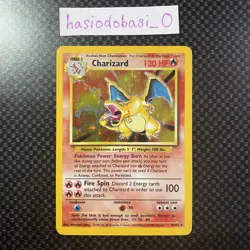 Pokemon TCG Charizard 4/102 Base Set Holo Rare WOTC MP Condition - Image 1