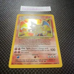 Pokemon TCG Charizard 4/102 Base Set Holo Rare WOTC MP Condition - Image 5