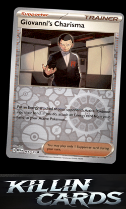 Reverse Holofoil Giovanni's Charisma - 161/165 161/165 Pokemon Uncommon SV: Scar - Image 1
