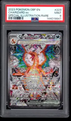 2023 POKEMON OBF EN CHARIZARD EX SPECIAL ILLUSTRATION RARE 223/197 PSA 9 MINT - Image 1