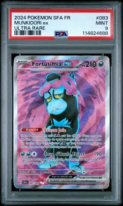 2024 POKEMON FRENCH SFA FR-SHROUDED FABLE ULTRA RARE #083 MUNKIDORI EX PSA 9 - Image 1