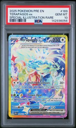 2025 POKEMON PRE SPECIAL ILLUSTRATION RARE TERAPAGOS EX PSA 10 - Image 1