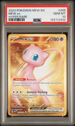 2023 POKEMON MEW EN-151 HYPER RARE #205 MEW EX PSA 10 - Image 1