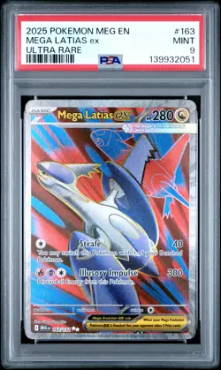 2025 POKEMON MEG EN-MEGA EVOLUTION #163 MEGA LATIAS ex ULTRA RARE PSA 9 - Image 1