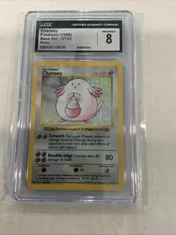 1999 Pokemon Chansey 3/102 Holo Shadowless CGC 8 NM/Mint ♨♨♨3 - Image 1