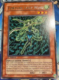 Fortune Lady Wind 1st Edition RARE Yugioh SOVR-EN009 Stardust Overdrive - LP - Image 1