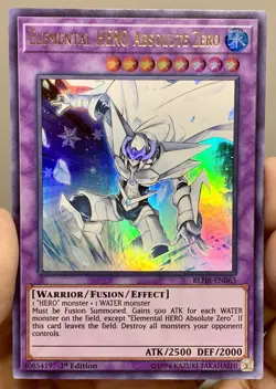 Yugioh Elemental HERO Absolute Zero BLHR-EN065 Ultra Rare 1st Ed NM/VLP w/Track - Image 1