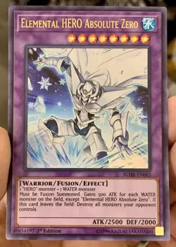 Yugioh Elemental HERO Absolute Zero BLHR-EN065 Ultra Rare 1st Ed NM/VLP w/Track - Image 2