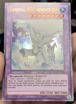 Yugioh Elemental HERO Absolute Zero BLHR-EN065 Ultra Rare 1st Ed NM/VLP w/Track - Image 5