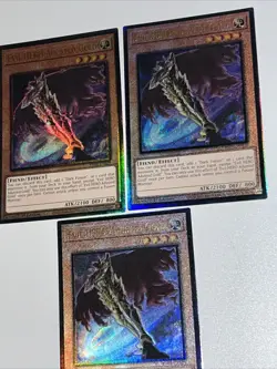 3x Evil HERO Adusted Gold 1st Edition Prismatic Ultimate Rare RA04-EN029 Playset - Image 3