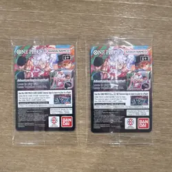 Bandai Namco One Piece Card Game US Voyage Promo Leader Monkey.D.Luffy Holo x2 - Image 2