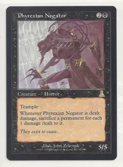 MTG URZA'S DESTINY 1x NM Phyrexian Negator Magic the Gathering Card Sac Permanen - Image 1