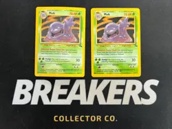 1999 Fossil Vintage Pokemon 2 Card Lot: Holo Muk 13/62 x2 - Image 1
