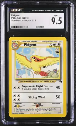 CGC 9.5 MINT+ Pidgeot 2001 Southern Islands 2/18 Pokemon Card - Image 1