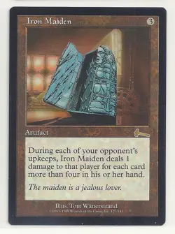 MTG URZA'S LEGACY 1x NM- Iron Maiden Magic the Gathering -Life Per Card in Hand - Image 1