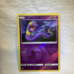 Ekans 26/68 Reverse Holo Hidden Fates Rare Near Mint Pokemon TCG Pokemon Card - Image 2