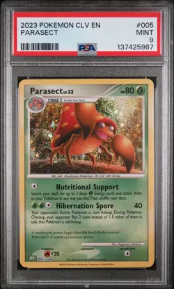 2023 POKEMON CLV-TRADING CARD GAME CLASSIC #005 PARASECT PSA 9 - Image 1