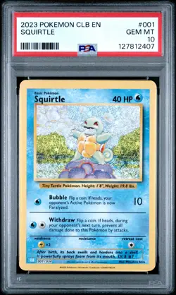 2023 POKEMON CLB-TRADING CARD GAME CLASSIC #001 SQUIRTLE PSA 10 - Image 1