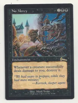 MTG URZA'S LEGACY: 1x NM- No Mercy Magic the Gathering Card Destroy Creature - Image 1