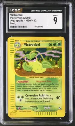 CGC 9 MINT Victreebel 2003 Aquapolis H30/H32 Holo Pokemon Card - Image 1