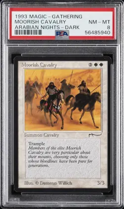 1993 MTG ARABIAN NIGHTS DARK MOORISH CAVALRY PSA 8 - Image 1