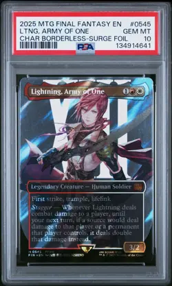 2025 MTG FINAL FANTASY #0545 LIGHTNING, ARMY OF ONE PSA 10 - Image 1