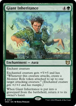 Giant Inheritance 017 MTG Commander WOC Rare NP - Image 1